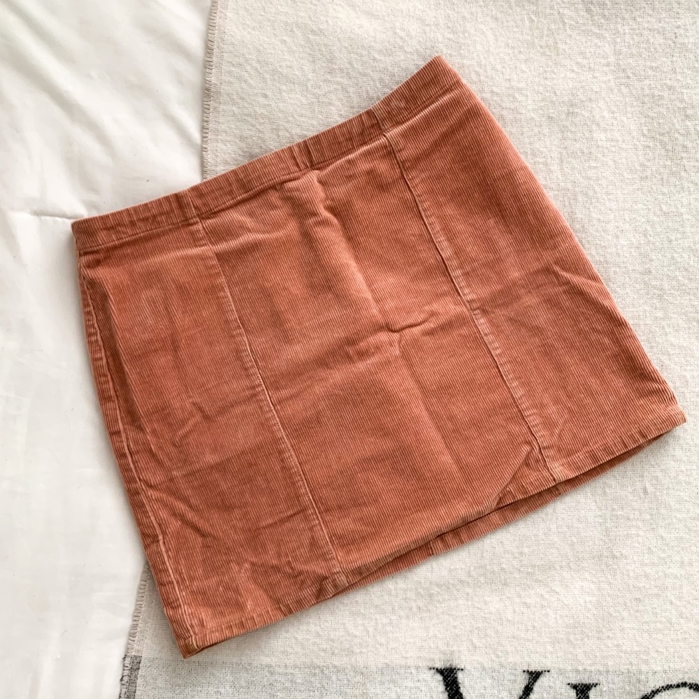 pink corduroy mini skirt!